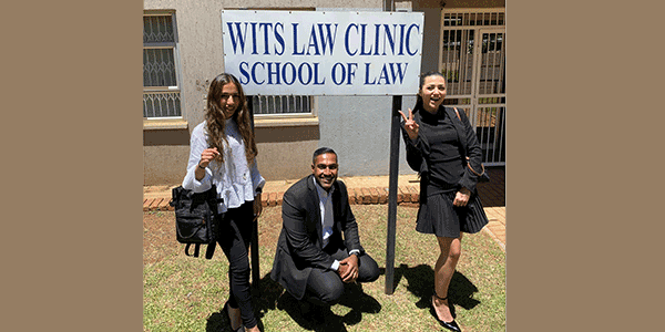 Wits Law Clinic recognised as Wits Covid-19 Heroes for finding alternative methods to provide legal assistance during lockdown. Pic: Director of the Clinic Daven Dass flanked by staff.